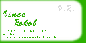 vince rokob business card